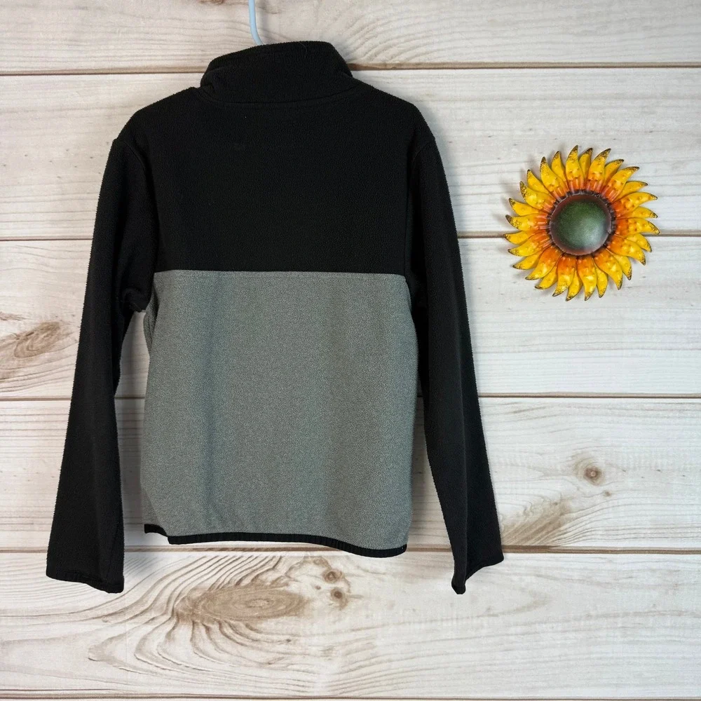 The‎ North Face Boys Pullover Fleece Top Shirt Black Gray XS/6